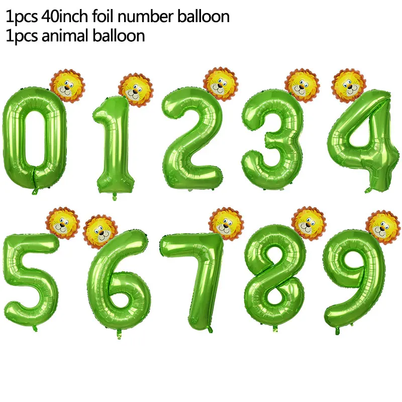 F lion-foil-balloon 1 Набор, 32 дюйма, цифра, фольга, шар, корона, рисунок 0-9, на день рождения, свадьбу, помолвку, для детей, на день рождения, на вечеринку, украшение, шары, товары - Цвет: F lion-foil-balloon