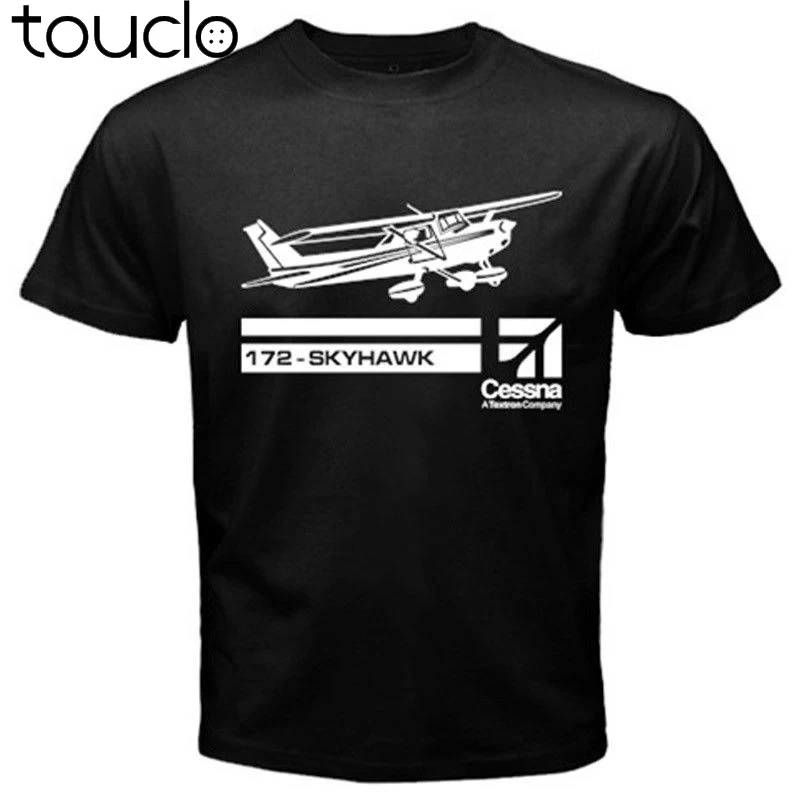 Uomo New Manica Corta Hipster New Cessna Aircraft Aviation Skyhawk 172 Magliette Per Aeroplani Tee Summer Tee Shirt