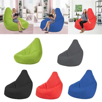 

Bean Bag Chair Cover High Back Lazy Sofa Oxford Slipcover Washable Removable Lounger Seat Pouf Puff Couch Tatami Cover