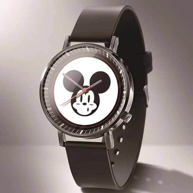 Kobiet zegarka модный Микки Маус бренд часы мальчик девочка мультфильм Кожа Кварцевые часы мальчик девочка любимый подарок reloj hombre