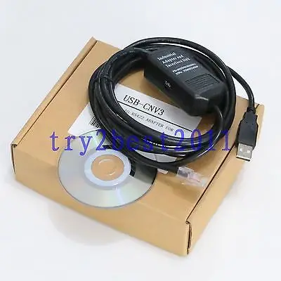 

DHL/EMS 5 Sets*Programming cable for FU+JI USB-CNV3 NB/NJ//NS/NW0 PLC to RS4822 ADAPTER -C1
