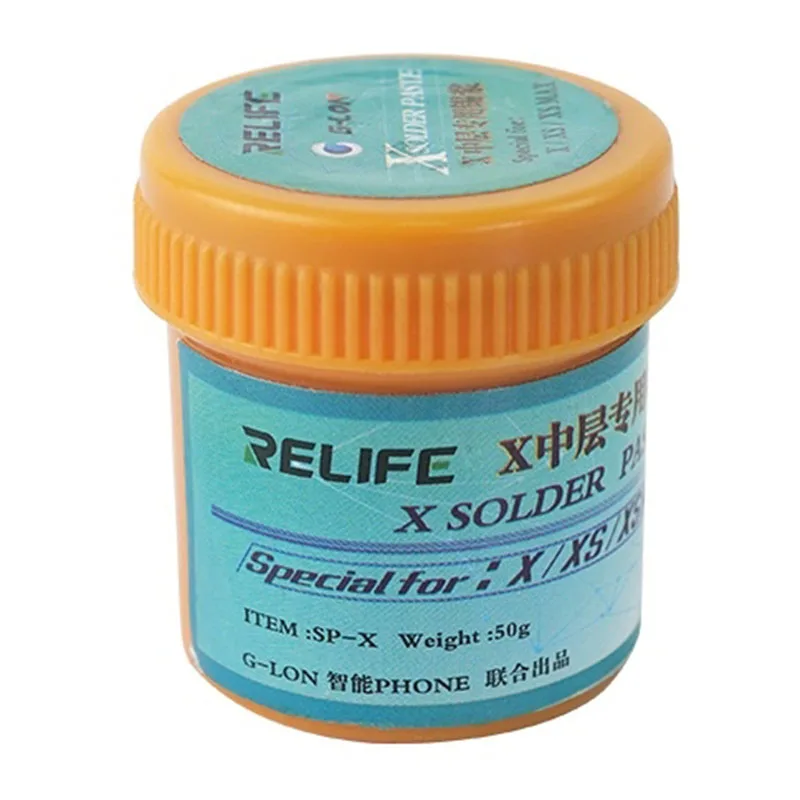RELIFE SP-X medium temperature melting point 158℃ tin paste mobile phone PCB BGA / SMD template repair tin for x xs xsmax soldering paste Welding & Soldering Supplies