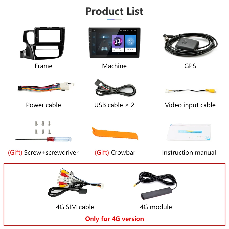 Discount Vtopek Android car radio for Mitsubishi Outlander 3 2013 2014 2015 2016 2017 2018 Multimedia Video Player 4G Internet WIFI 22