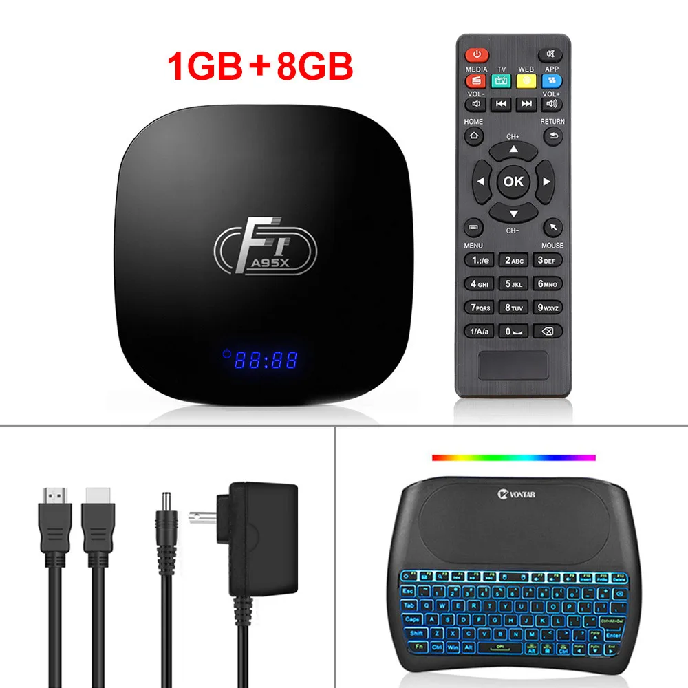 1G 8G D8 Plus Smart Android 8,1 tv Box 2 Гб 16 Гб четырехъядерный процессор Amlogic S905W поддержка H.265 4K 30tps 2,4 ГГц WiFi медиаплеер телеприставка 1 ГБ 8 ГБ - Цвет: 1G 8G D8 Plus