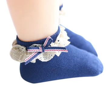 

0-1Y Baby Girls Socks Bowknot Design Cotton Short Socks Infant Children Casual Cute Socks w