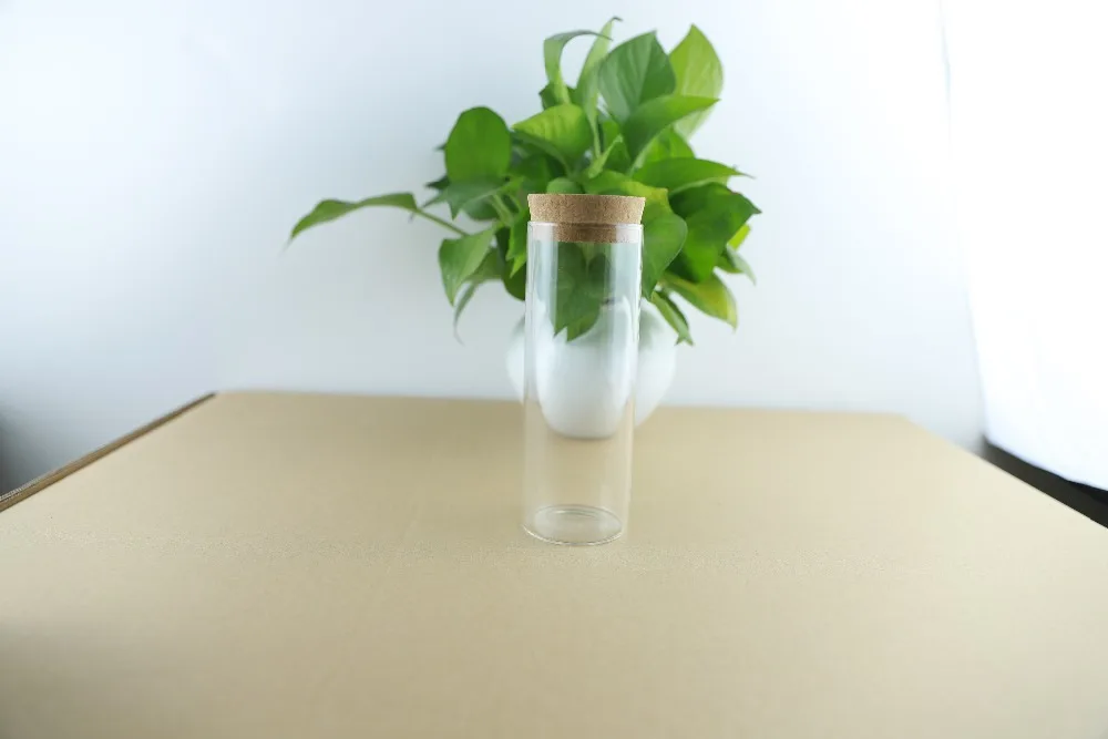 3pcslot 55150mm 240ml Thick Glass Bottle Cork Stopper Spice Bottles Container Jars Vials DIY Craft (1)