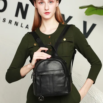 

Women soft leather backpack ladies black small backpack girls school backpack teen leather backpack