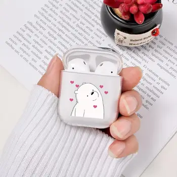 

Transparent Cute Bears Luxury Earphone Case For Airpods Case Soft silicone Earphone Cases Cover For Airpods Accessories