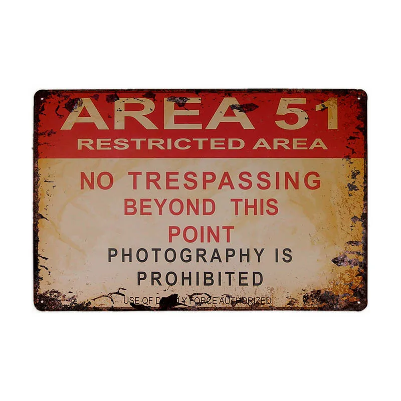 Фиолетовый Предупреждение Area 51-металлическая жестяная вывеска НЛО Винтаж стенные бляшки Искусство Плакат Украшение картина домашний декор 20x30 см - Цвет: Фиолетовый