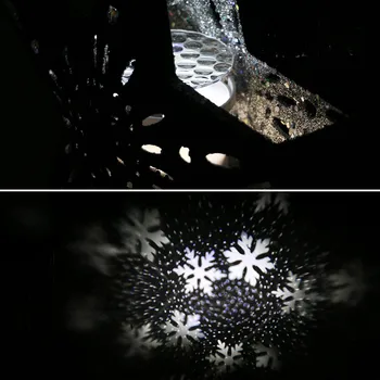 

3D LED Projection Lamp Stars Christmas Tree Decoration Top Rotating Snowflake Spotlight Decor Pendant Holiday Night Lights