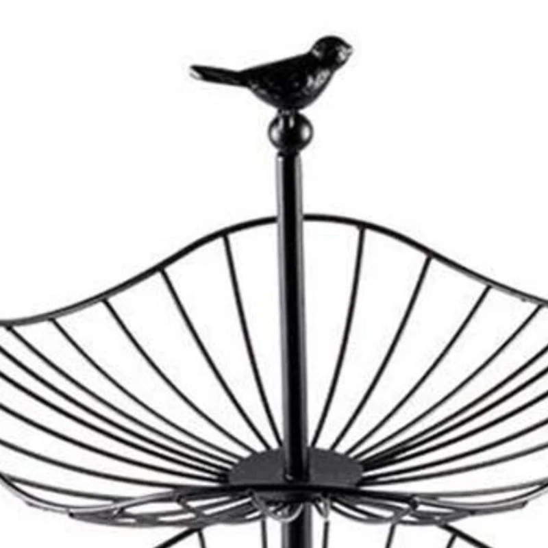 3 слоя Фруктовая тарелка столешница металлическая корзина для фруктов Черный