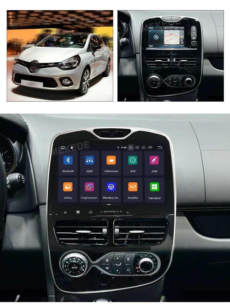 MEKEDE 10," HD Android 9 gps для автомобиля, стерео для Renault Clio 2013 с 4G ram 64G rom gps wifi Аудио BT