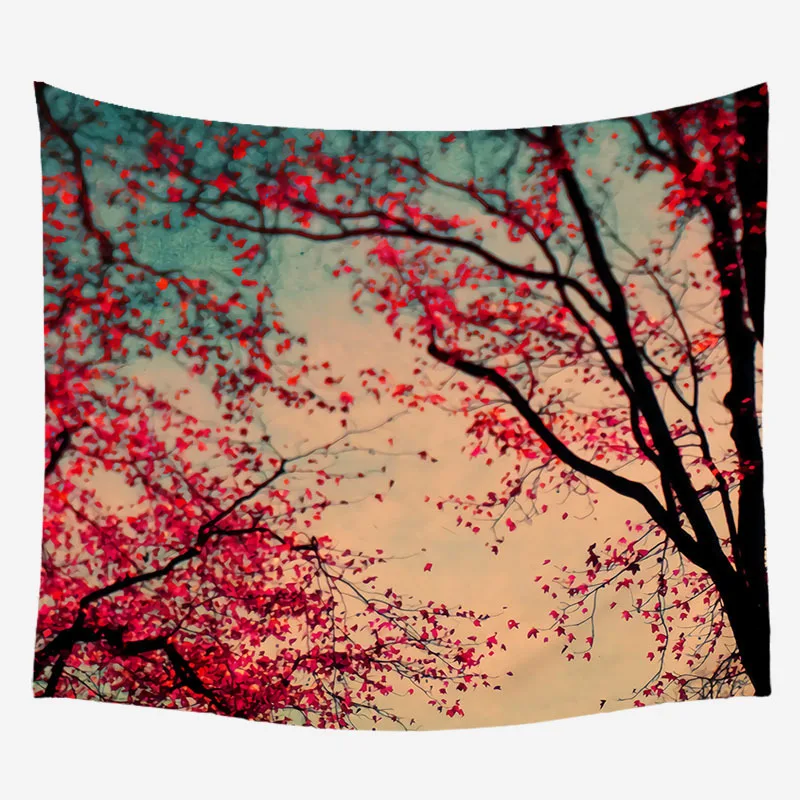 Cilected European Creative Plant Printing Tapestry Wall Hanging Polyester Home Decor Painting Beach Towel Blanket Tablecloth - Цвет: LZE168-6