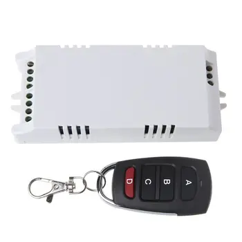 

1Set 433MHZ AC85V-250V Wireless RF Relay Receiver Transmitter 4CH Switch Remote Control for LED Lamps Electric Doors Windows