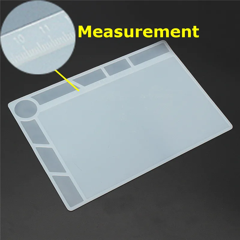 

338mmx228 mmx3mm Heat Insulation Silicone Pad Desk Mat Electrical BGA Soldering Repair Station Maintenance Platform Screw Mat
