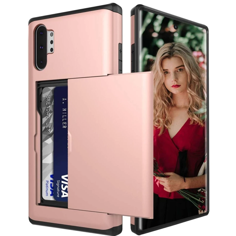 Deluxe Wallet Case with Card Slot and Hidden Armor Cover