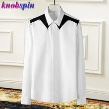 Брендовая мужская рубашка с длинными рукавами в стиле пэчворк с треугольными пятью звездами, модная облегающая Мужская рубашка, популярные мужские Рубашки 4XL