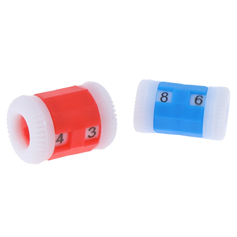 

2Red +2Blue Plastic Knitting Needles Row Counter Lines Number Calculator Tool