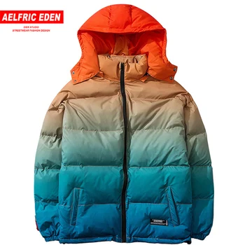 

Aelfric Eden Gradient Removable Mens Hooded Parkas Hip Hop Casual Warm Padded Jacket Coats 2019 Harajuku Windbreaker Streetwear