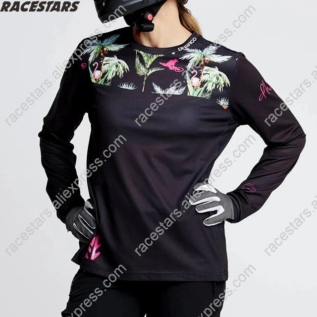 Ladies Cycling Jersey Women Summer 3/4 Short sleeve Female 2020 Cycling Clothing MTB BMX Road Bike Riding Wear Breathable Tshirt 1