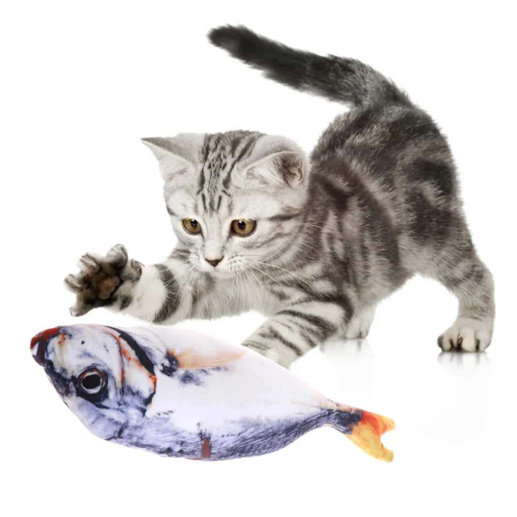 1Pcs Creative Fish Shaped Pet Toy Fish Shape Bite Resistant Catnip Cat Toy Pet Chew Toy Pet Cat Interaction Training Supplies