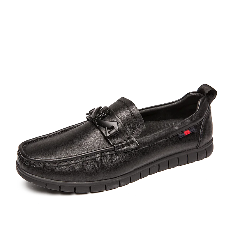 Мужская обувь из натуральной кожи; сезон осень; Мужская обувь для вождения; Повседневная Роскошная Брендовая обувь; коллекция года; мужские лоферы; Мокасины без шнуровки; водонепроницаемые мокасины; Цвет Черный