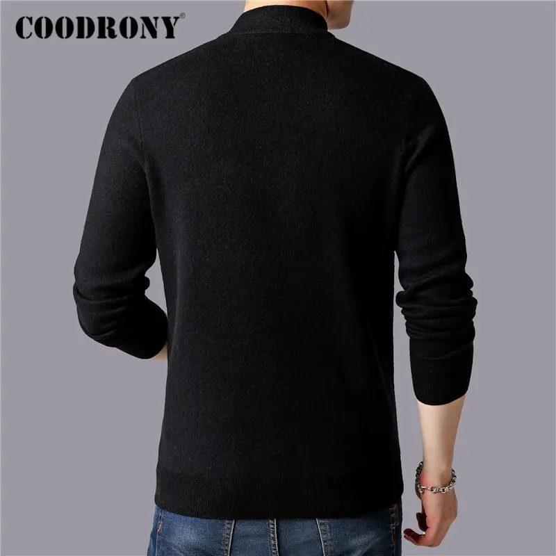 COODRONY Brand Sweater Men 100% Merino Wool Pullover Men Thick Warm Winter Zipper Turtleneck Sweaters Cashmere Pull Homme 93029 COODRONY Brand Sweater Men 100% Merino Wool Pullover Men Thick Warm Winter Zipper Turtleneck Sweaters Cashmere Pull Homme 93029