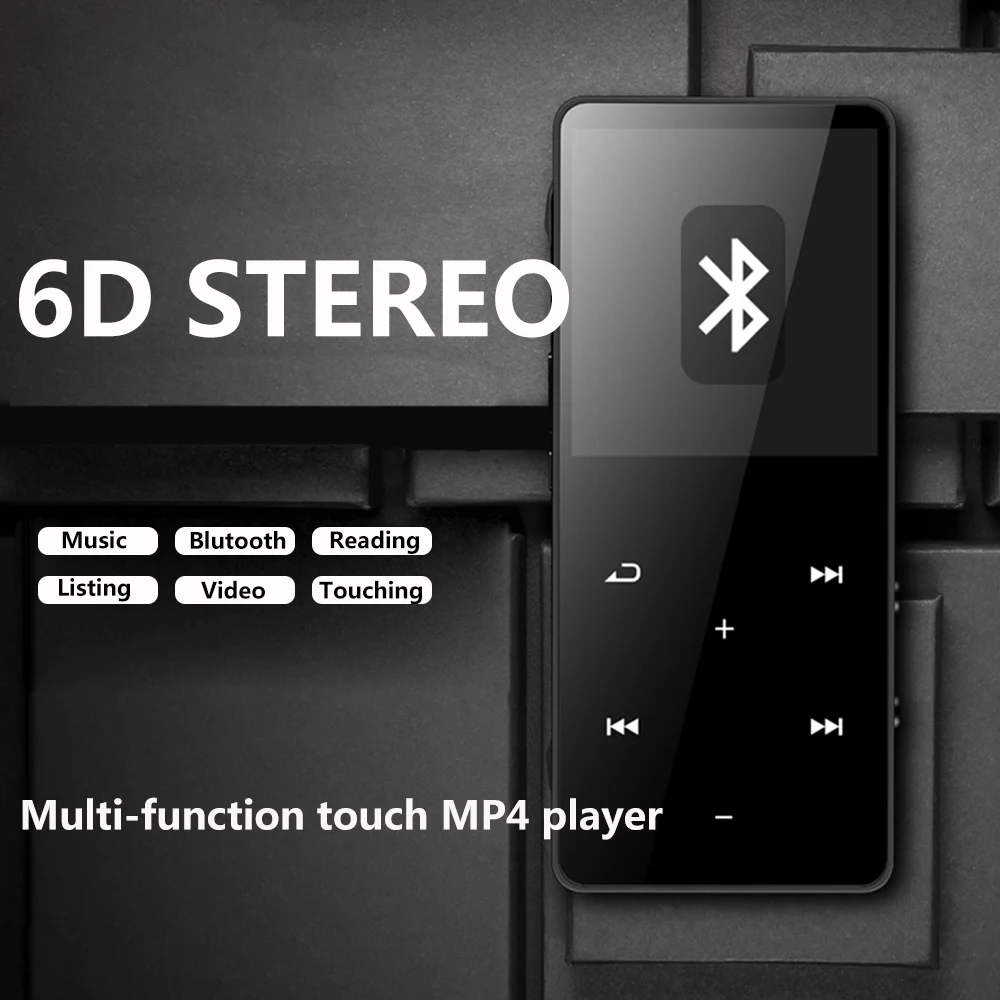 Bluetooth MP3-плеер портативный мультимедийный плеер мини MP3 HiFi музыкальный медиаплеер FM, запись, электронная книга, часы, шагомер 32 Гб
