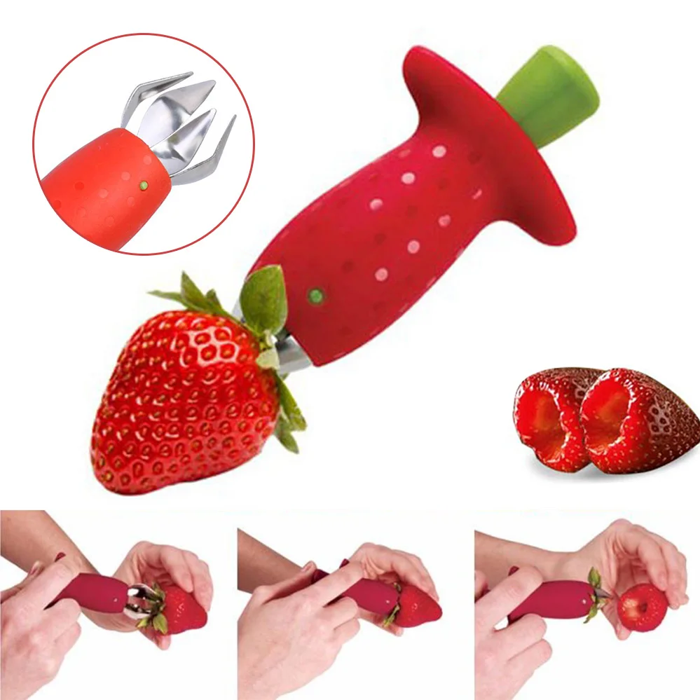 1 шт. клубника Huller фрукты лист для удаления кухонные металлические аксессуары