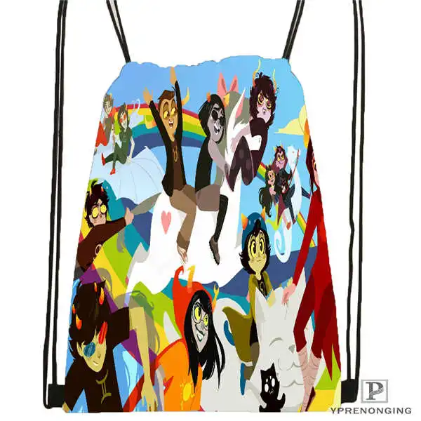 Drawstring Backpack Обычай семьи. Полный. Походная сумка на шнурке, милый рюкзак для детей(черная спинка) 31x40 см#180531-04-27 - Цвет: Drawstring Backpack