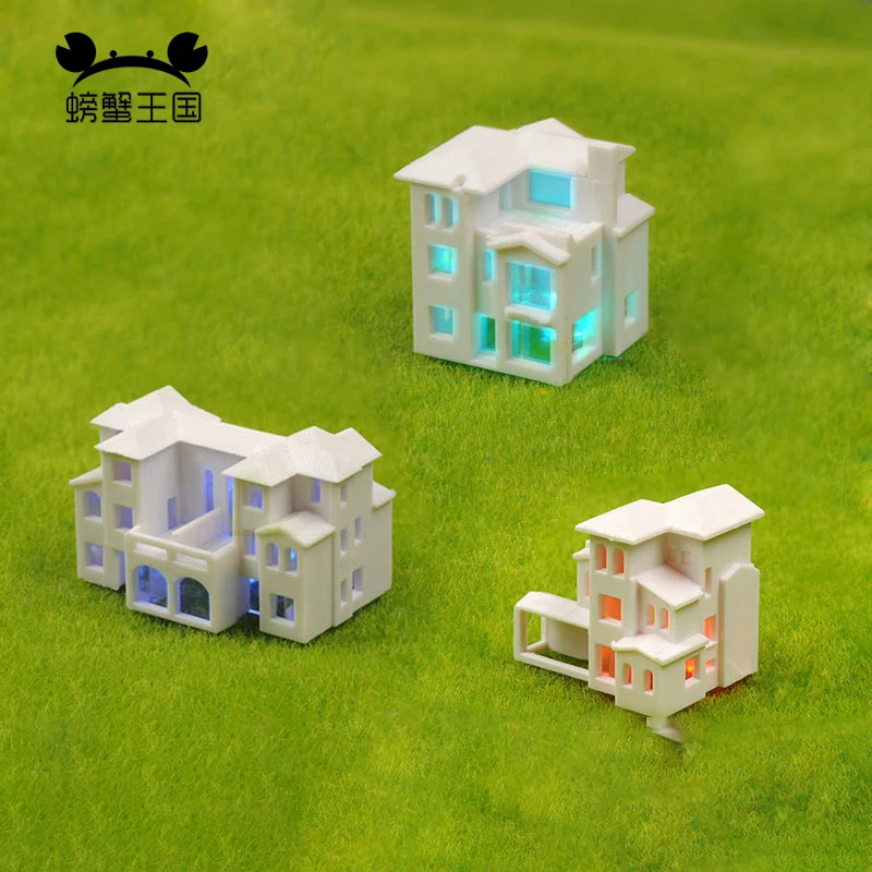 

1/500 1/800 DIY model buildings villa train scene model making materials plastic real estate HO train kits