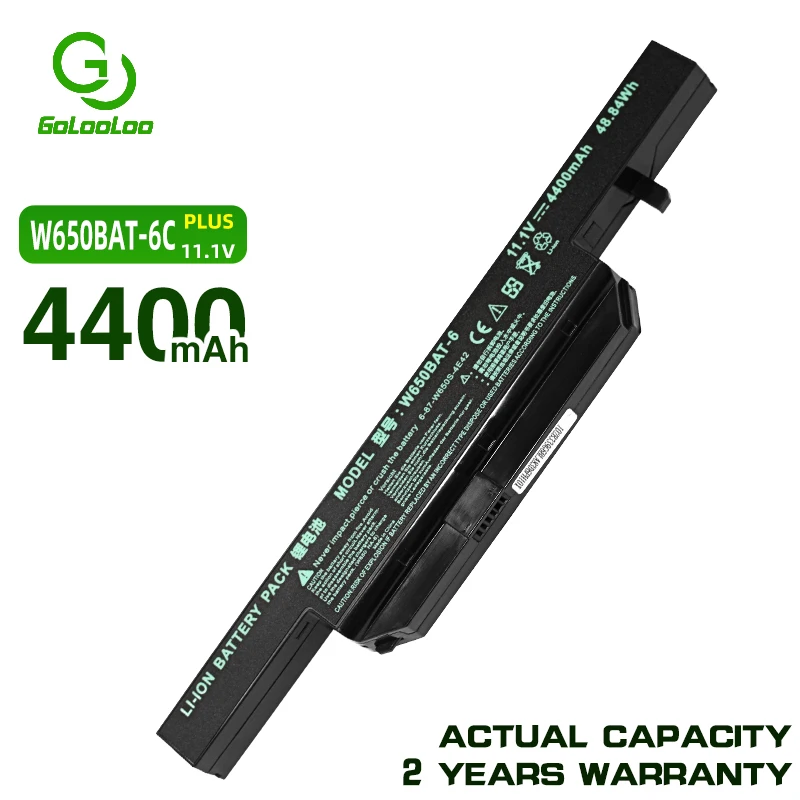 Golooloo 11 1 V 4400MaH аккумулятор для ноутбука Clevo W650BAT 6 w650bat K610C I5 G150SG K650D K750D G150TC G150MG K4 K5 P4
