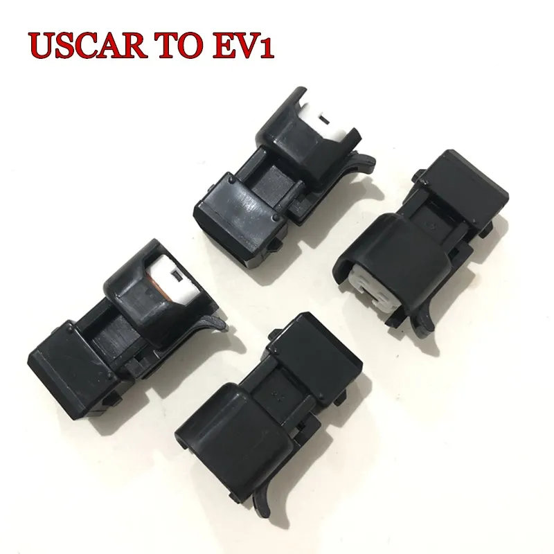 Solid type Uscar to ev1 adaptor ev1 to ev6 ev14 for bosch LS1 LS2 LS3 fuel injector connector hose coupler