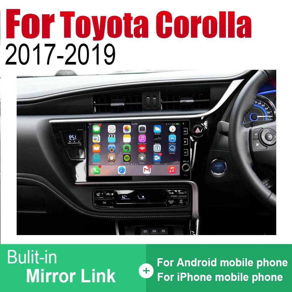 Flash Deal ZaiXi Auto Player DVD GPS Navigation For Toyota Corolla 2017~2019 Car Android Multimedia System Screen Radio Stereo RHD 4