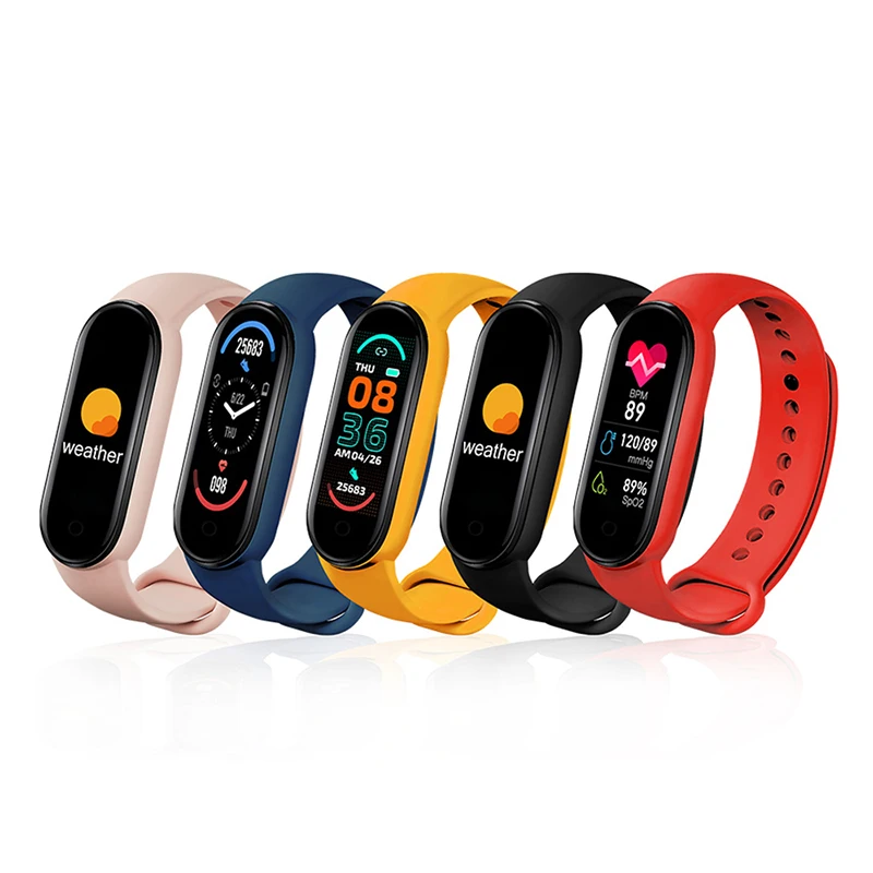 M6 Smart Bracelet Bluetooth Pedometers Fitness Tracker Sport Band Heart Rate Blood Pressure Smart Watch For Huawei Xiaomi IPhone