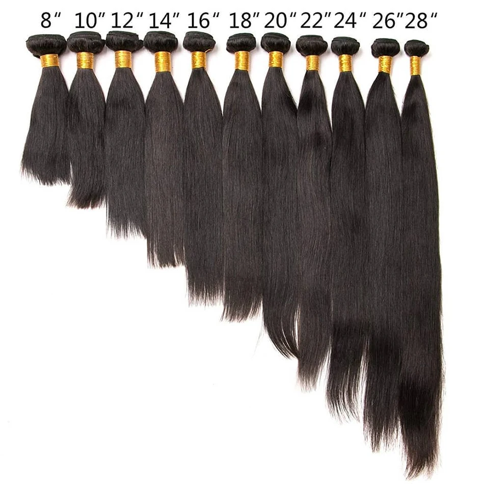 Luvin прямые 8-40 дюймов Remy бразильские волосы плетение пряди 28 30 32 дюймов натуральный цвет человеческие волосы пряди с двойным нарисованным