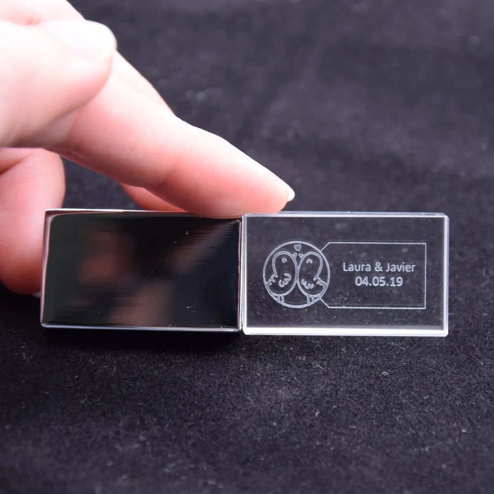 Высокоскоростной серебристый металлический и Кристальный Usb флеш ...