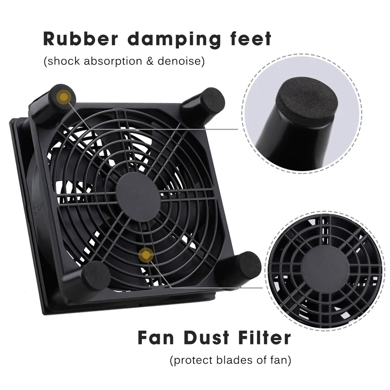 gdstime roteador ventilador de refrigeração dc usb diy ventilador de caixa de tv sem fio com controlador usb ventilador de computador portátil net de proteção