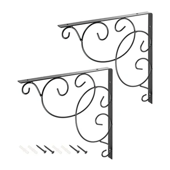

uxcell Shelf Bracket, 10"L x 10"H x 0.1"T L Brackets Support Corner Brace 2pcs