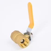 1/2 дюймовый латунный шаровой клапан запорный слив PT газа для воздуха и жидкости с красной ручкой разъем