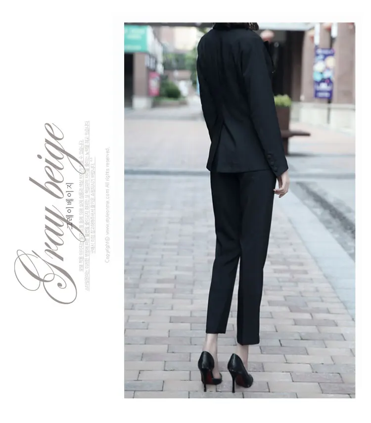 Mode vrouwen lente pakken vrouwen zelf-cultivatie wilde herfst pak negen broek pak OL профессиональный бизнес vrouwen kleding