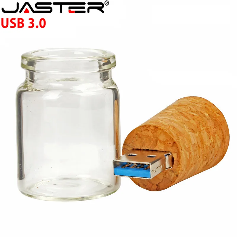 JASTER деревянная пробка дрейфующих бутылки usb3.0 флэш накопитель Флешка 4 ГБ 8 16 32 64 Гб