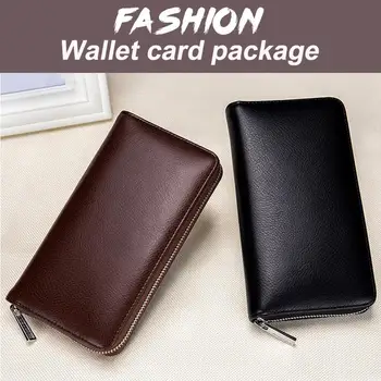 

Leather Wallet Mens Wallet Men'S Fashion Credit Card Purses Antimagnetic 4 Colors Bags Durable Big Wallet