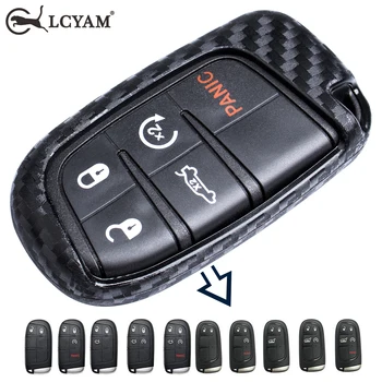 

Carbon Fiber Dodge Ram Pickup Key Fob Cover Case for Grand Cherokee Journey Chrysler Jeep
