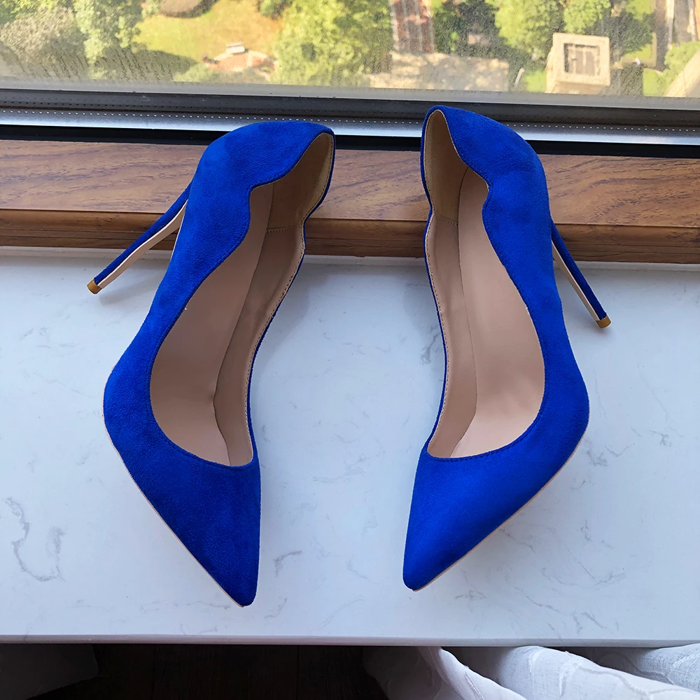 Celina Royal Blue Rhinestone High Heel Shoe main image 0