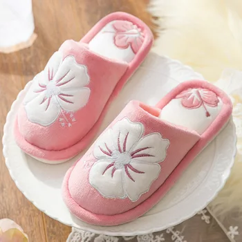 

Live With One’s Own Family Ju Non-slip Lovers Cotton Slipper Confinement Shoe Winter Male Bedroom Wood Floor Cotton Slipper