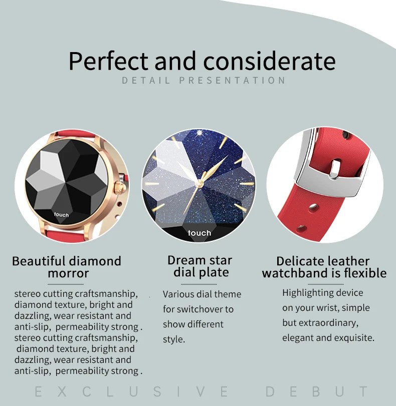 Smart Watch Female Blood Pressure Oxygen Heart Rate Fitness Monitor Band Bracelet Sport Tracker For Women For Apple Iphone