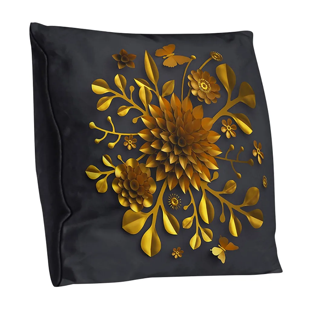 Ouneed Cushion Cover Art watercolor flowers prints Pillow Case Polyester Sofa Home Decors animeative cojines almofadas drop ship - Цвет: L