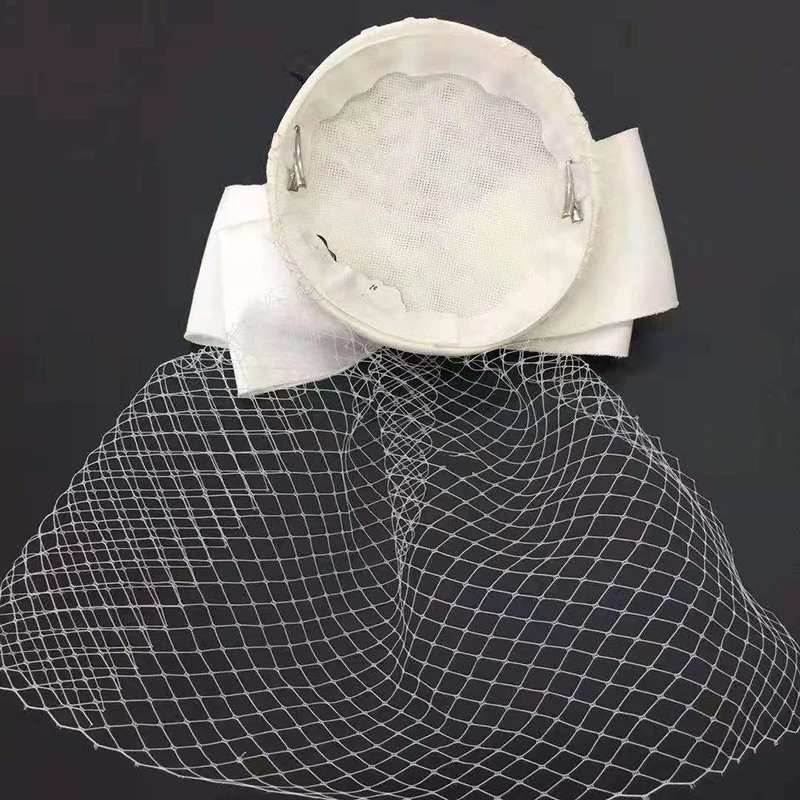 Handmade Fedora Womens Hat Fedoras Dress Fascinator Linen Felt Pillbox Hat Party Headwear Elegant Wedding Bow Veil LM071