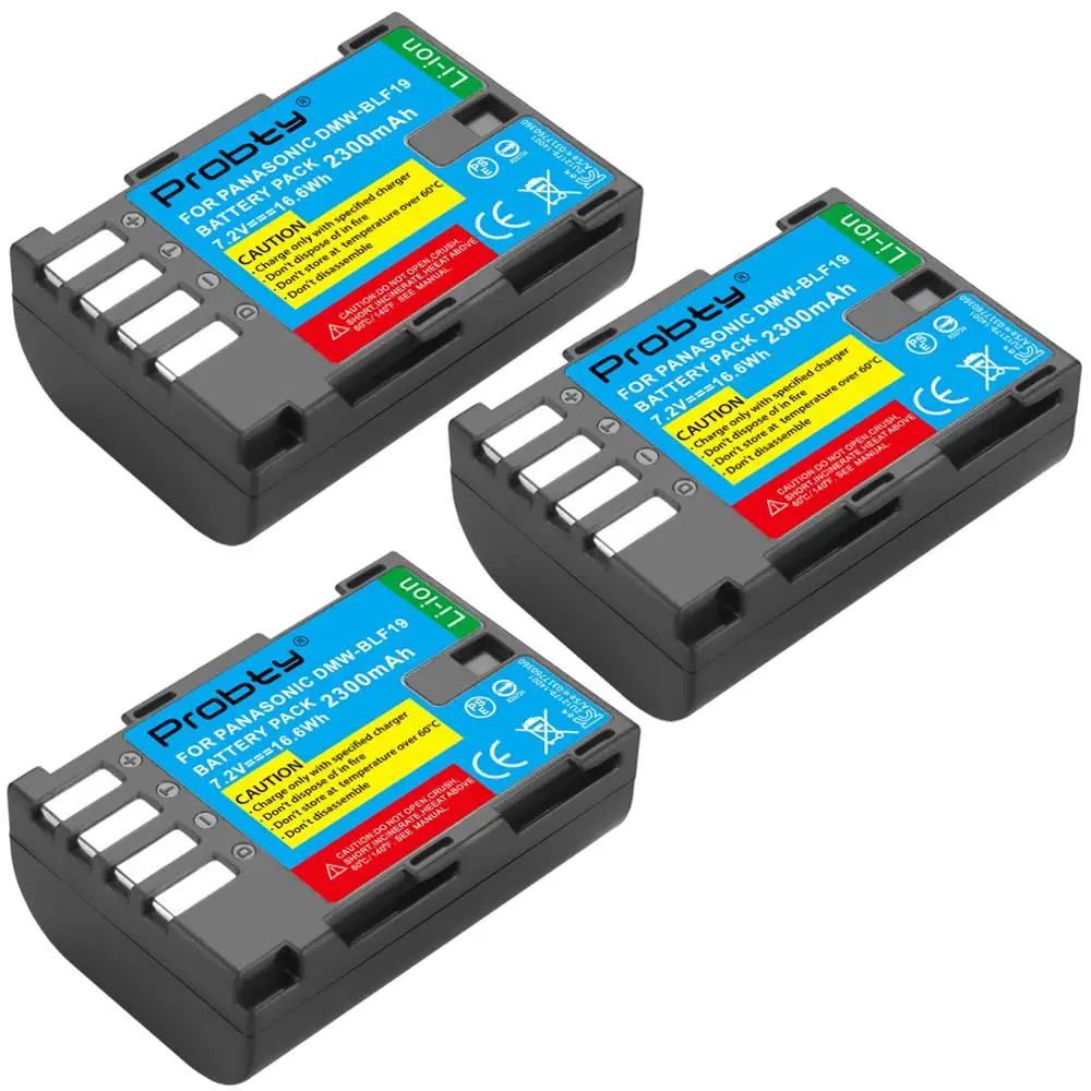 3 Pcs Battery 2300 мАч DMW-BLF19E DMW-BLF19 камера батарея DMW BLF19 BLF19 BLF19E+ ЖК двойной USB зарядное устройство для Panasonic Lumix GH3 GH4 GH5 - Цвет: 3 Pcs Battery